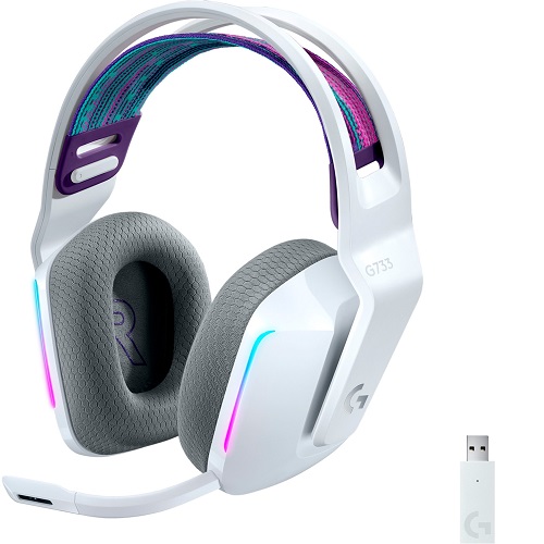 купить Гарнитура беспроводная игровая Logitech G733 LIGHTSPEED Wireless RGB Gaming Headset - WHITE - 2.4GHZ - N/A - EMEA в Алматы