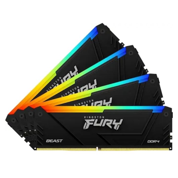 купить Оперативная память Kingston FURY Beast Black RGB [KF432C16BB2AK4/32] 32 ГБ в Алматы