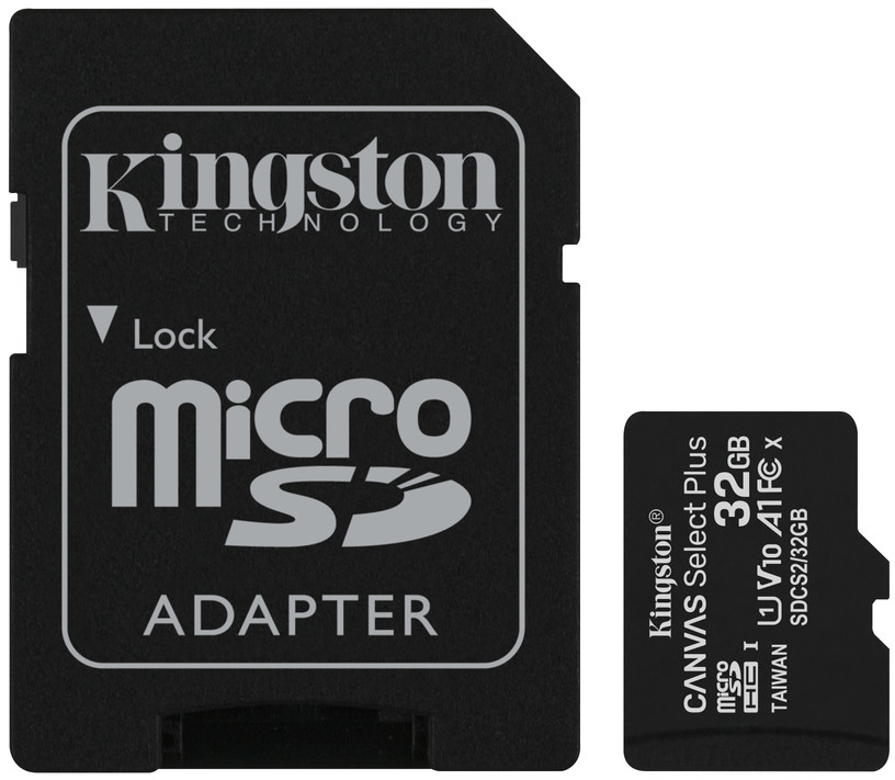 купить Карта памяти Kingston 32GB micro SDHC Canvas Select Plus 100R A1 C10 Two Pack + Single ADP, SDCS2/32GB-2P1A в Алматы