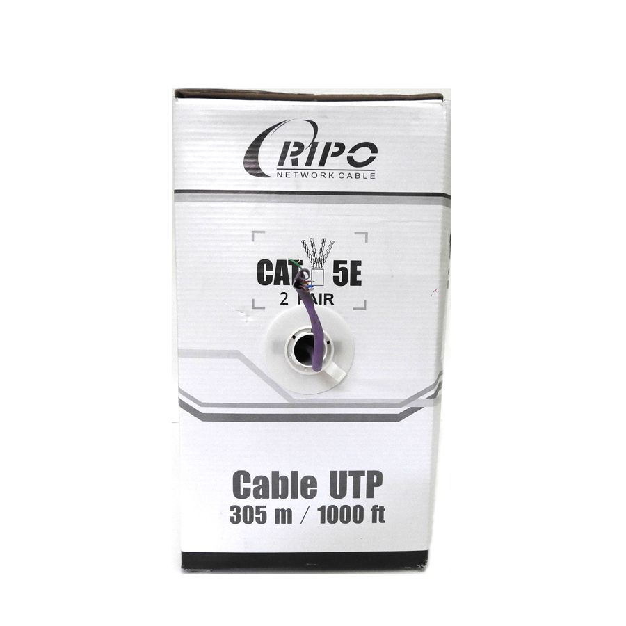 купить RIPO кабель сетевой, UAE-5514, UTP Cat.5e 4x2x1/0,51 PE 305 м/б (для внешней прокладки)   в Алматы