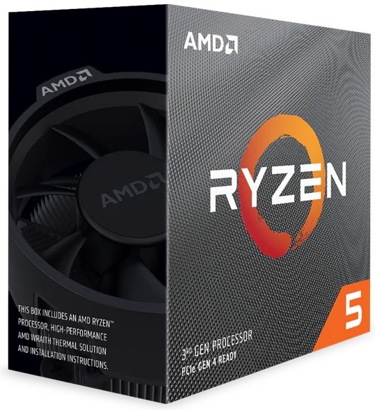 купить Процессор AMD Ryzen 5 3600 3,6Гц (4,2ГГц Turbo) AM4, 3Mb L3 32Mb, Wraith Spire BOX в Алматы