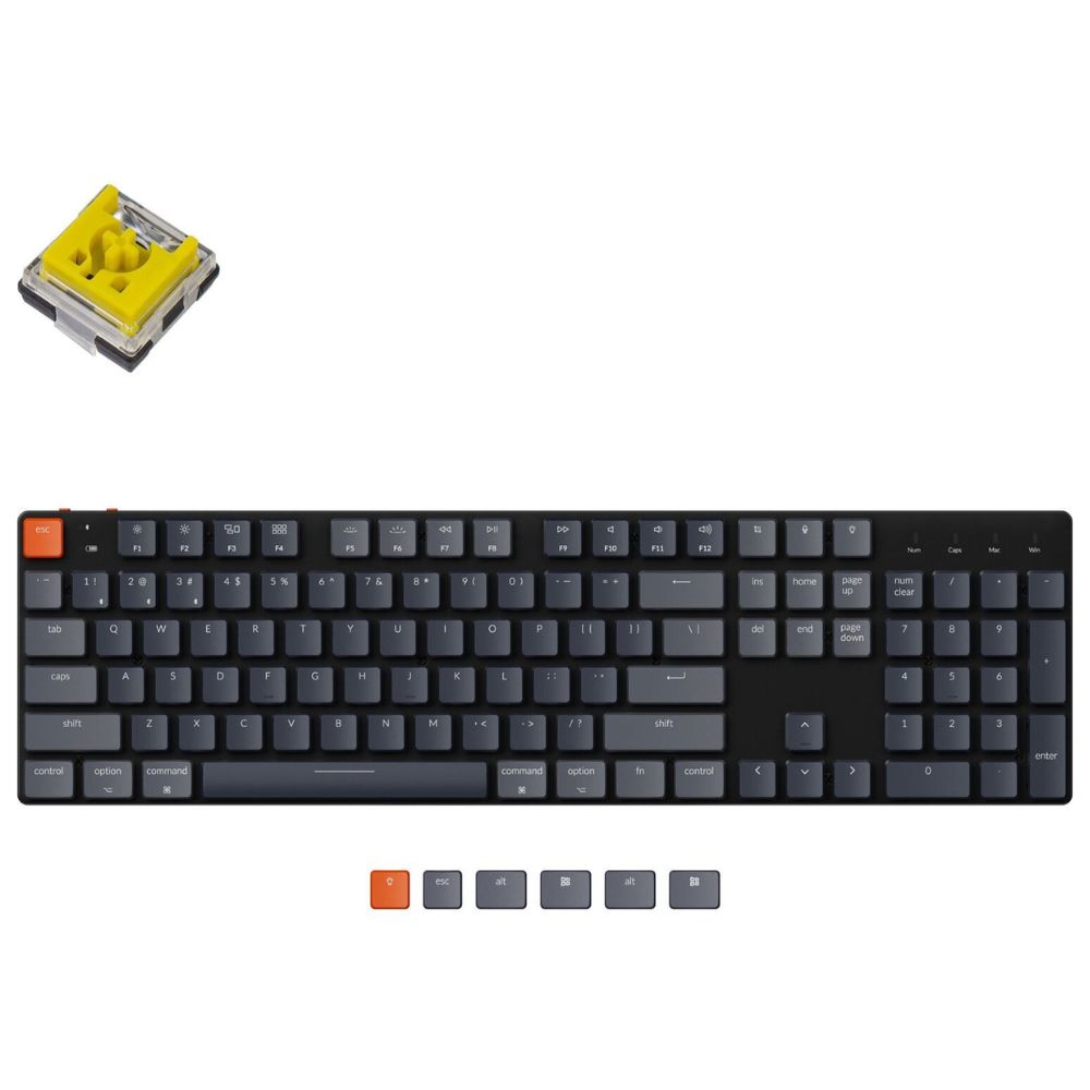 купить Клавиатура Keychron K5SE 104 Key Optical Banana White Led Hot-Swap WL UA Black (K5SED4_Keychron) в Алматы