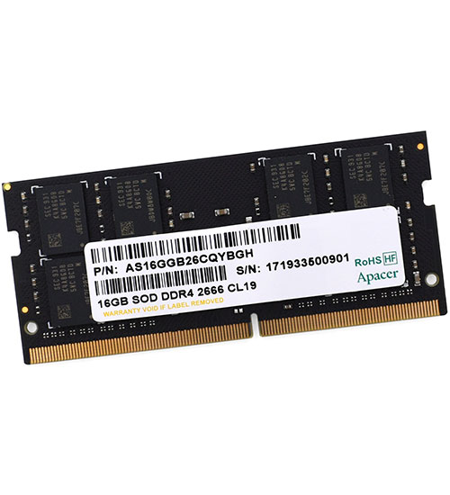 купить Модуль памяти для ноутбука, Apacer, ES.16G2V.GNH, DDR4, 16 GB, SO-DIMM 2666MHz, CL19 в Алматы