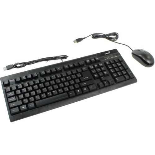 купить Клавиатура  мышка Genius KM-125, USB, Black, RU, CB в Алматы
