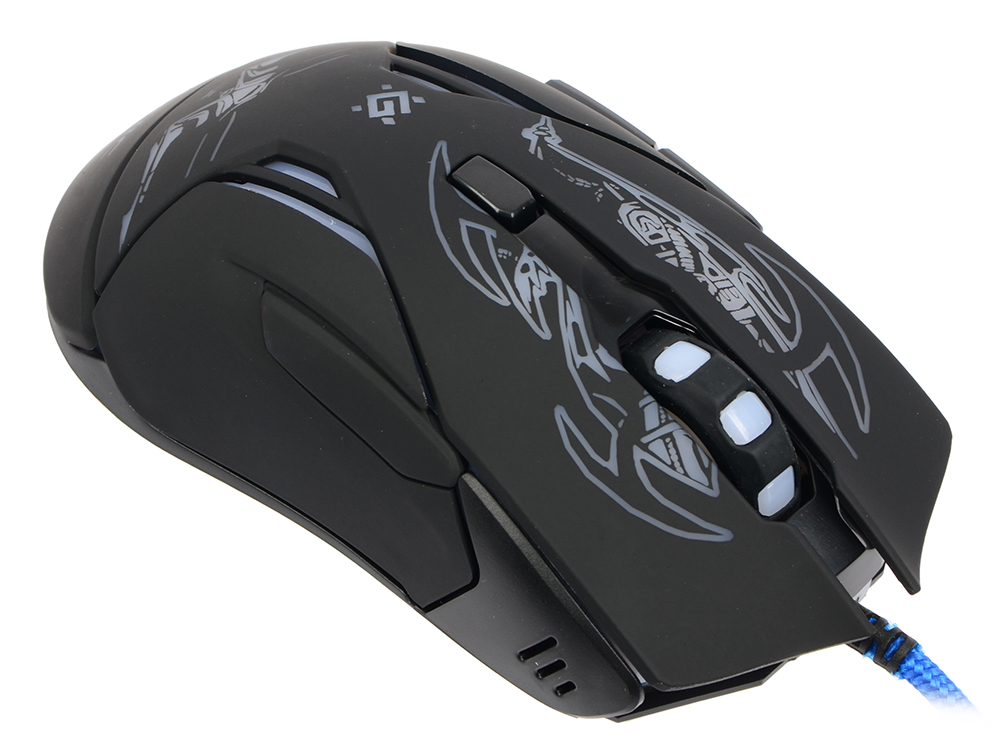купить Мышь проводная игровая оптическая Defender Bionic GM-250L (черный),USB, 6 кн. + колесо, 800-3200, + КОВРИК!                                                                                                                                                в Алматы