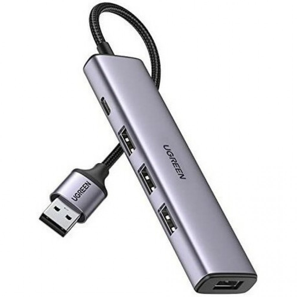 купить HUB UGREEN CM473 USB 3.0 to 4*USB 3.0, 20805 в Алматы