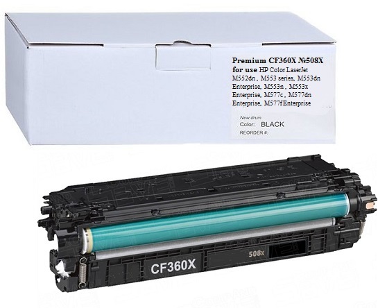 купить 508X Black LaserJet Toner Cartridge for Color LaserJet Enterprise M552/M553/M577, up to 12500 pages Увеличенной емкости в Алматы