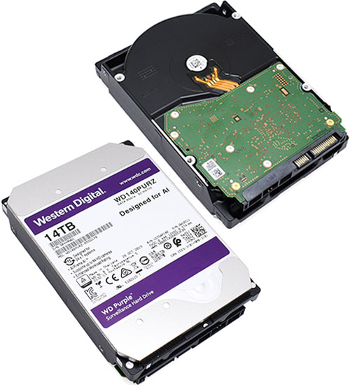 купить Жёсткий диск HDD 14 Tb SATA 6Gb/s Western Digital Purple WD140PURZ 3.5* 7200rpm 256Mb в Алматы