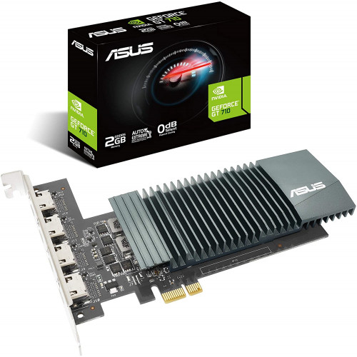 купить Видеокарта ASUS GeForce  GT710 1Gb 32bit DDR5 954/5012 D-Sub DVI HDMI GT710-SL-1GD5-DI в Алматы