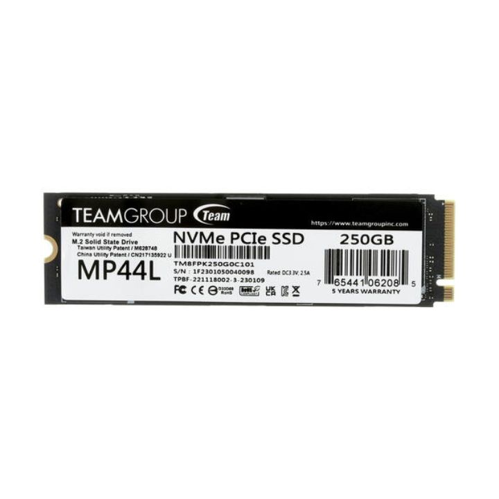 купить Твердотельный накопитель  250GB SSD TeamGroup MP44L PCIe 4.0 R4650Mb/s, W1900MB/s TM8FPK250G0C101 в Алматы