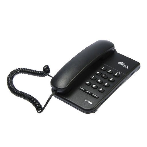 купить Телефон проводной Ritmix RT-320 черный в Алматы