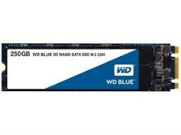 купить Твердотельный накопитель 250GB SSD WD Серия BLUE 3D NAND M.2 2280 SATA3 R550Mb/s W525MB/s WDS250G2B0B в Алматы