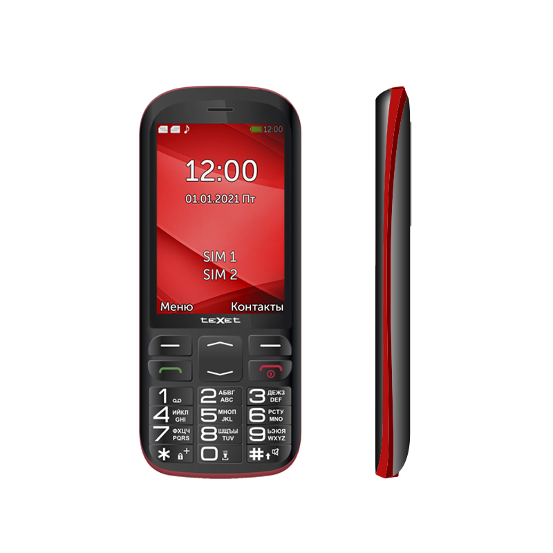 купить Мобильный телефон Texet TM-B409 черный-красный в Алматы