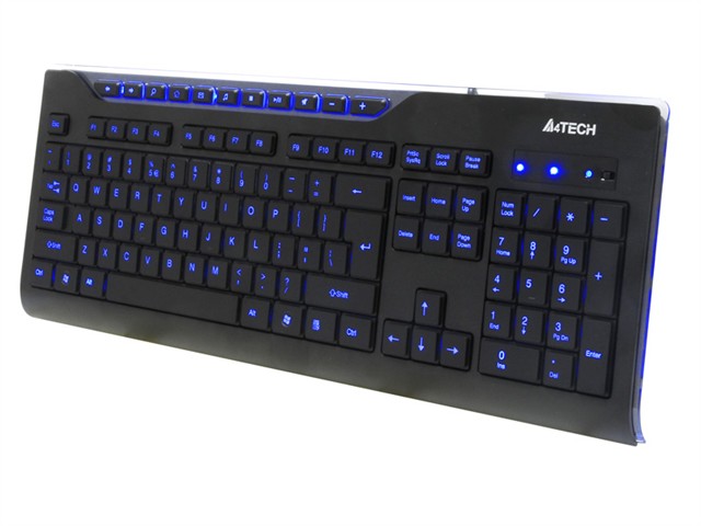 купить Клавиатура A4tech KD-800L USB, BLUE LED-подсветка клавиш, 10 мультимедийных клавиш в Алматы