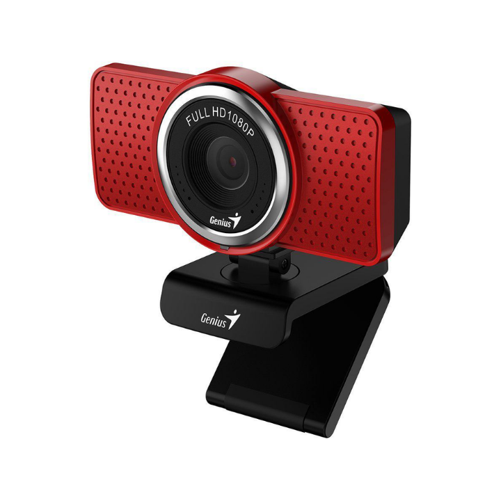 купить Камера Genius ECam 8000 Genius, Full HD 1080p,  30 кадров, 360°, MIC, красный 32200001407 в Алматы