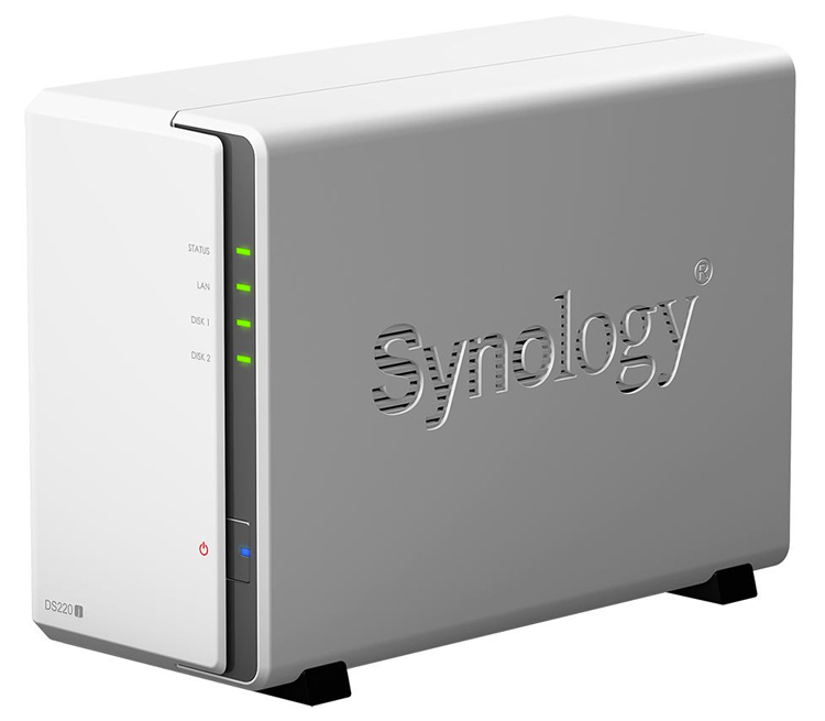 купить Сетевое оборудование Synology Сетевой NAS сервер DS220j 2xHDD для дома в Алматы