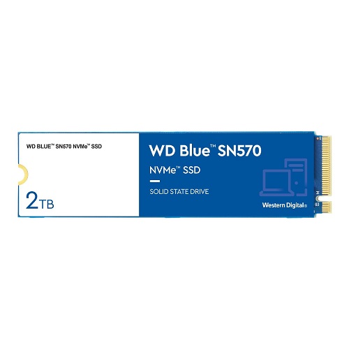 купить Твердотельный накопитель 2000GB SSD WD BLUE SN570 NVMe M.2 PCI-E R3500Mb/s, W3500MB/s WDS200T3B0C в Алматы
