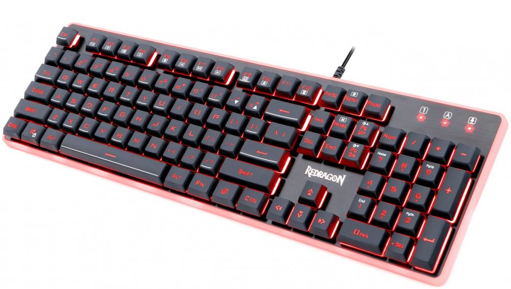 купить Клавиатура проводная игровая Redragon Dyaus  (Черный), USB, ENG/RU, 7 цветов подсветки в Алматы