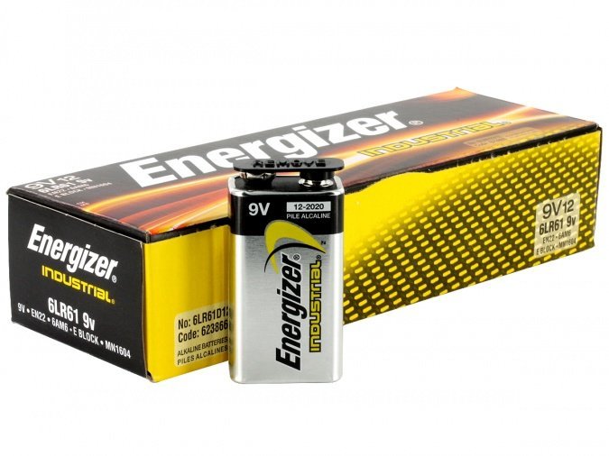 купить Элемент питания Energizer Industrial EN22 9V (крона) 12 батареек в коробке в Алматы