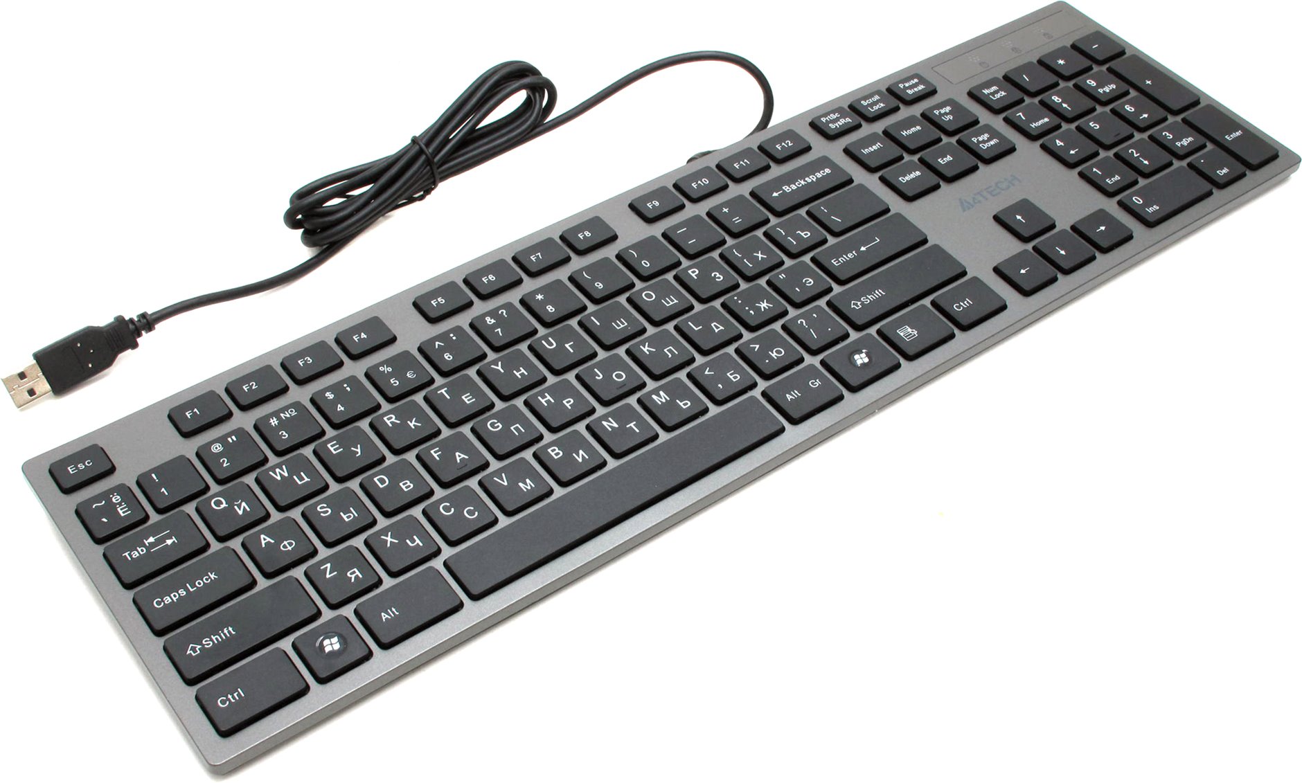 купить Клавиатура A4tech KV-300H USB, Grey/ Black, 2 порта USB 2.0 в Алматы