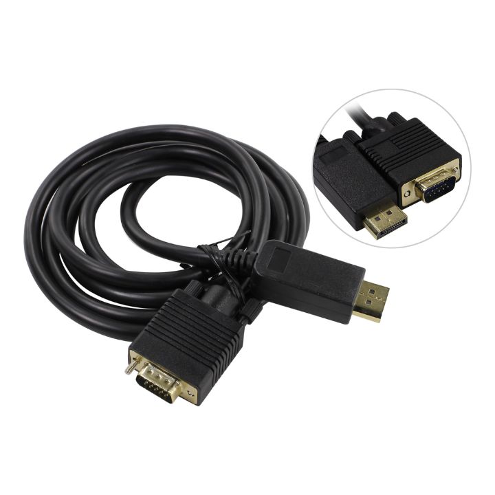 купить Кабель DisplayPort->VGA Cablexpert CCP-DPM-VGAM-6, 1,8м, 20M/15M, черный, экран, пакет в Алматы