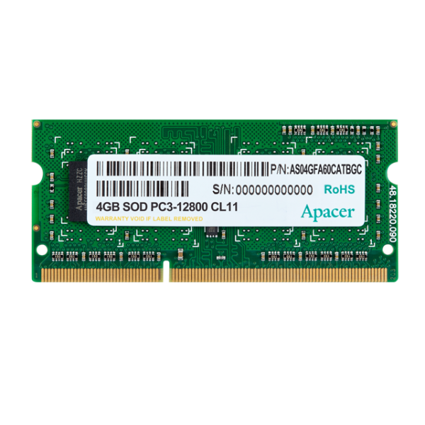 купить Модуль памяти для ноутбука, Apacer,DS.04G2K.KAM, DDR3, 4 GB, SO-DIMM 1600MHz, CL11 в Алматы