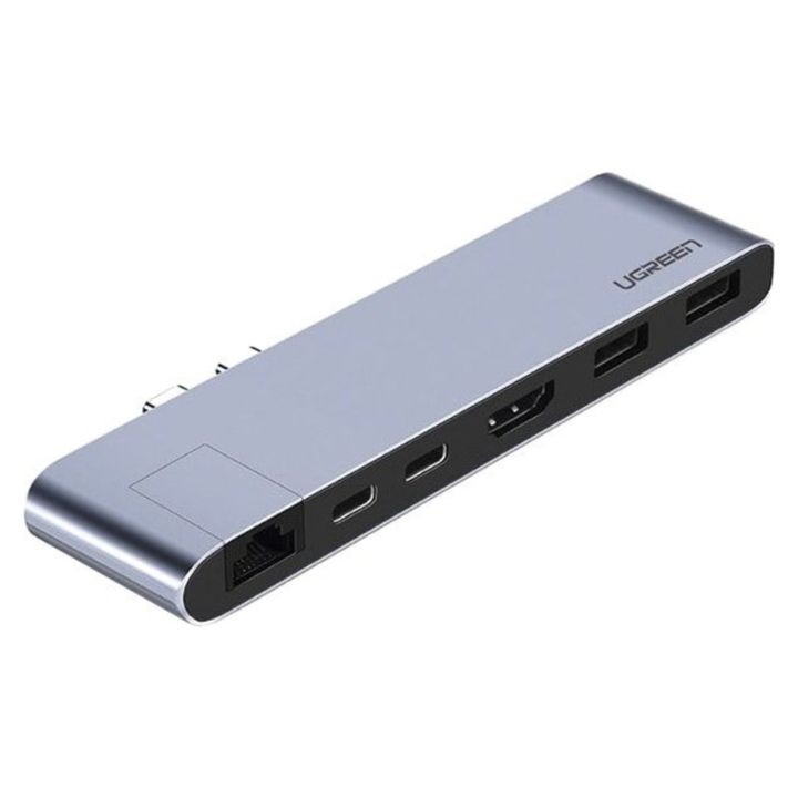 купить Конвертер UGREEN CM218 Dual USB-C 6-in-1 Multifunctional Converter, 50984 в Алматы
