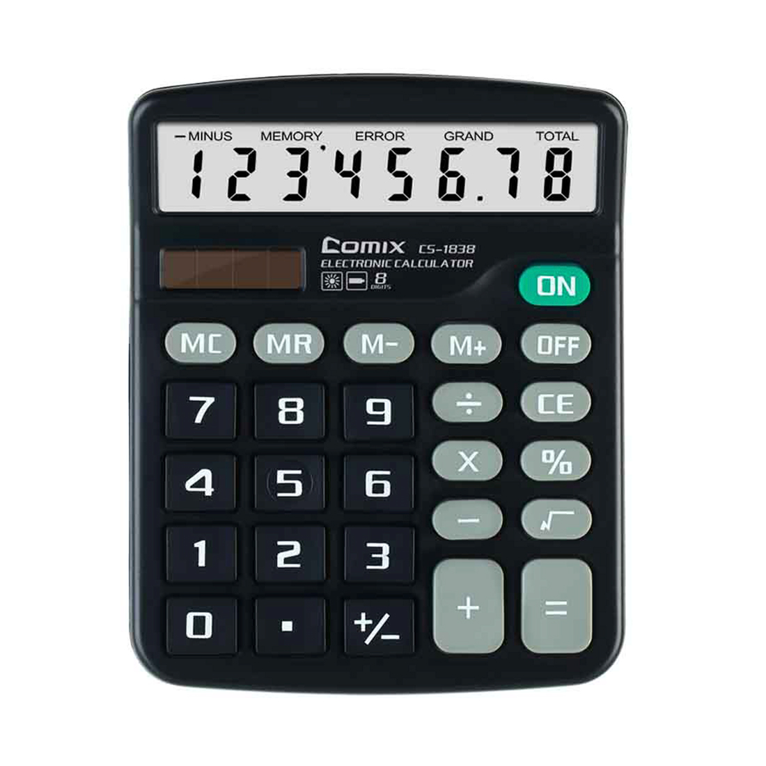 купить Калькулятор настольный, Comix, CS-1838, 8 разряд., Чёрный в Алматы