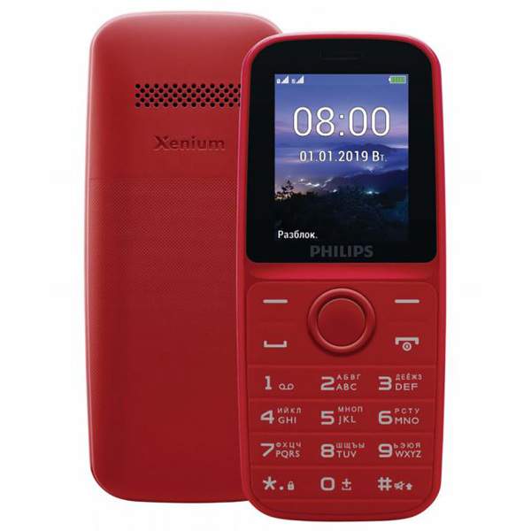 купить Мобильный телефон Philips E109 красный в Алматы