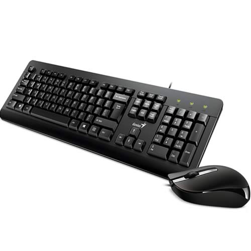 купить Клавиатура  мышка Genius KM-160, Black, USB, RU, GO-170001  в Алматы