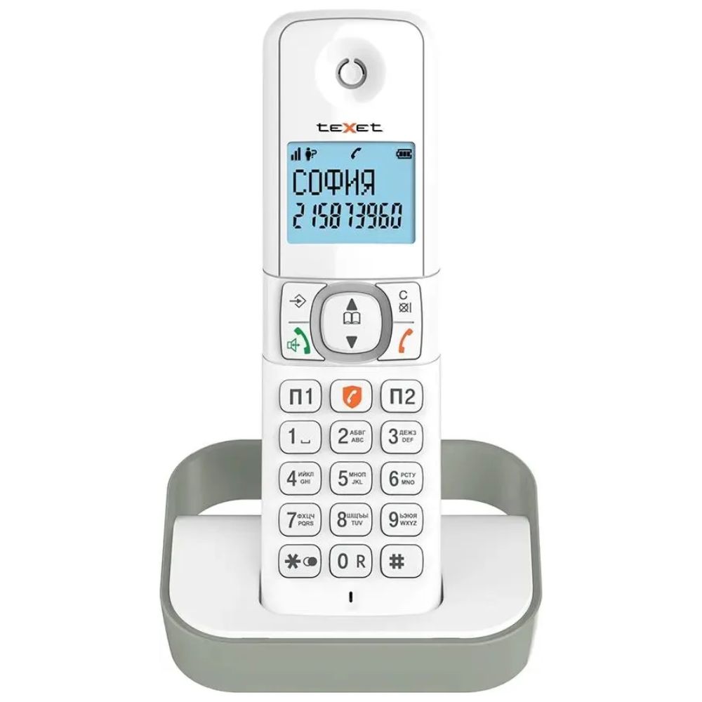 купить Телефон беспроводной Texet TX-D5605A белый серый 127221 в Алматы