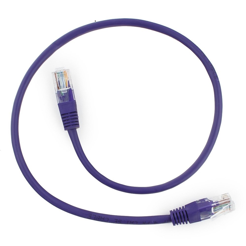 купить Патч-корд UTP Cablexpert PP12-0.5M/V кат.5e, 0.5м, литой, многожильный (фиолетовый) в Алматы