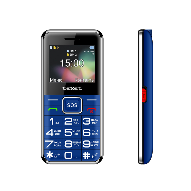 купить Мобильный телефон Texet TM-319 синий в Алматы