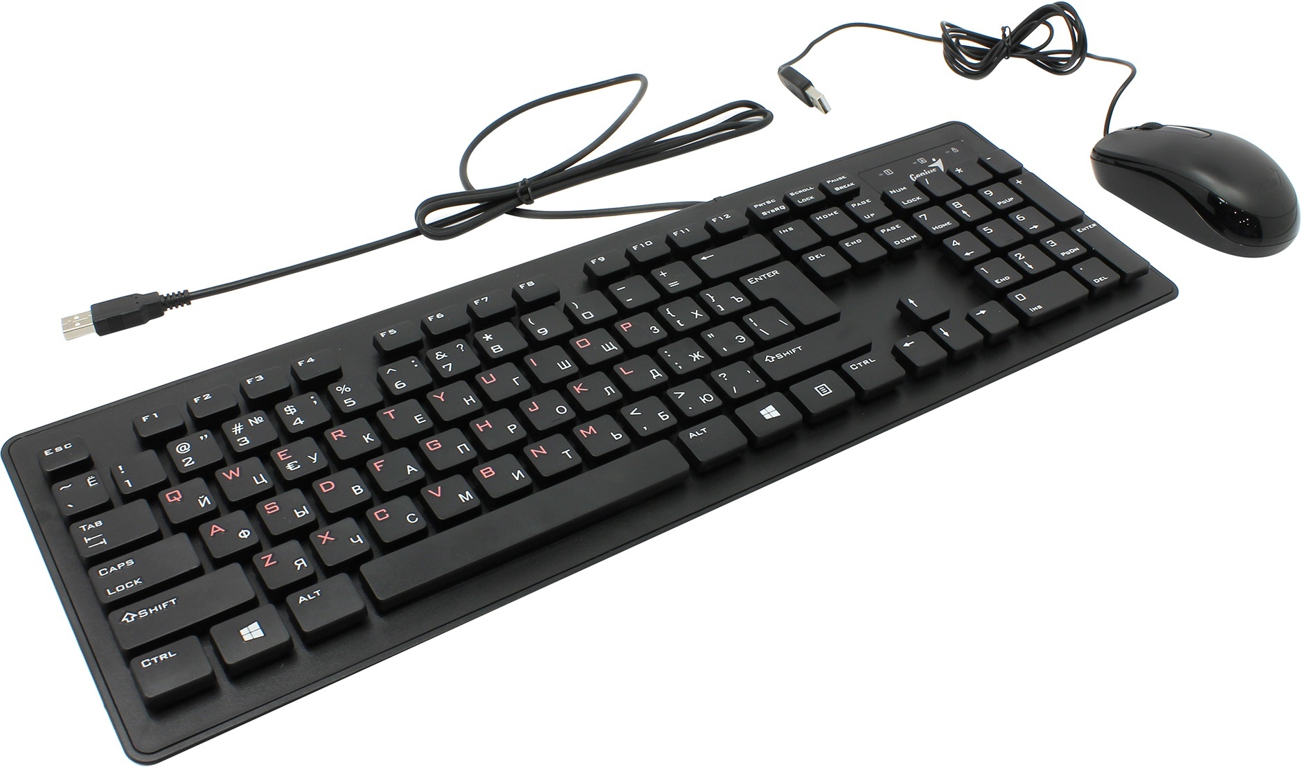 купить Комплект Клавиатура   Мышь, Genius, SLIMSTAR C130, USB, Чёрный в Алматы
