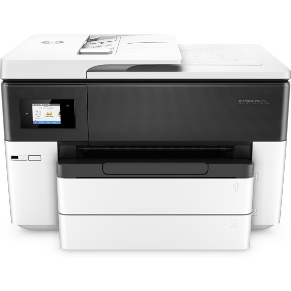 купить МФУ HP G5J38A HP OfficeJet Pro 7740 WF AiO Printer (A3) Color Ink Printer/Scanner/Copier/Fax/ADF, 4800x1200 dpi, 1.2GHz, 512MB, 22/18 ppm, 250+250 pages tray, Scan+Print Duplex, USB+Ethernet+Wi-Fi, duty 30000 pages в Алматы