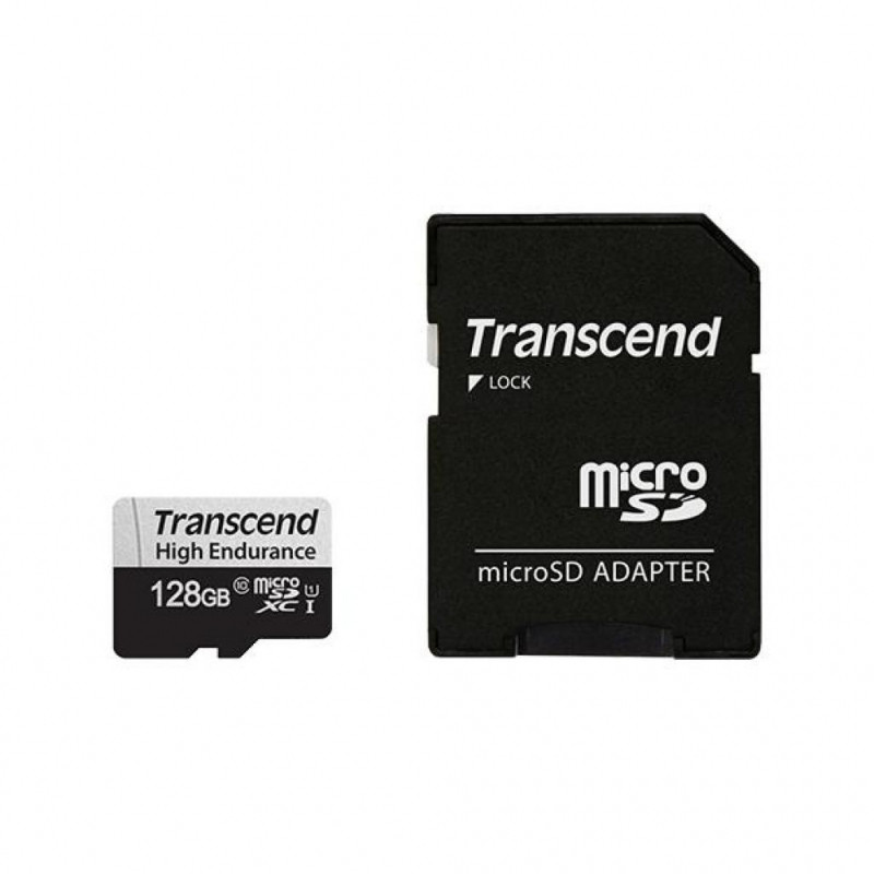 купить Карта памяти MicroSD 128GB Class 10 U1 Transcend TS128GUSD350V в Алматы