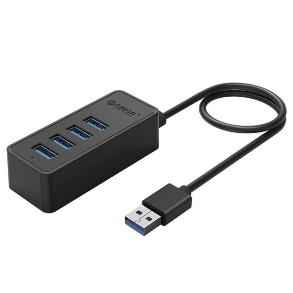 купить USB Хаб ORICO W5P-U3-100-BK-BP <USB3.0x4, MicroUSB, Black, 1m, 77.4*31.5*22mm > в Алматы
