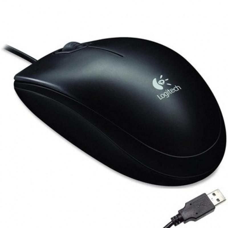 купить Мышь Logitech B100 Black (черная, оптическая 800dpi, USB, 1.8м) в Алматы