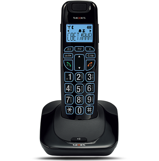купить Телефон беспроводной Texet TX-D7505А черный в Алматы