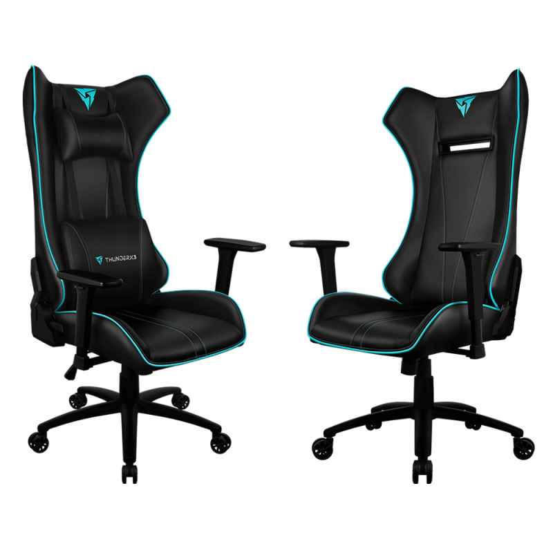 купить Игровое компьютерное кресло, ThunderX3, UC5 BC, Искусственная кожа PU AIR, (Ш)60*(Г)90*(В)129 (137) см,Чёрно-Голубой в Алматы