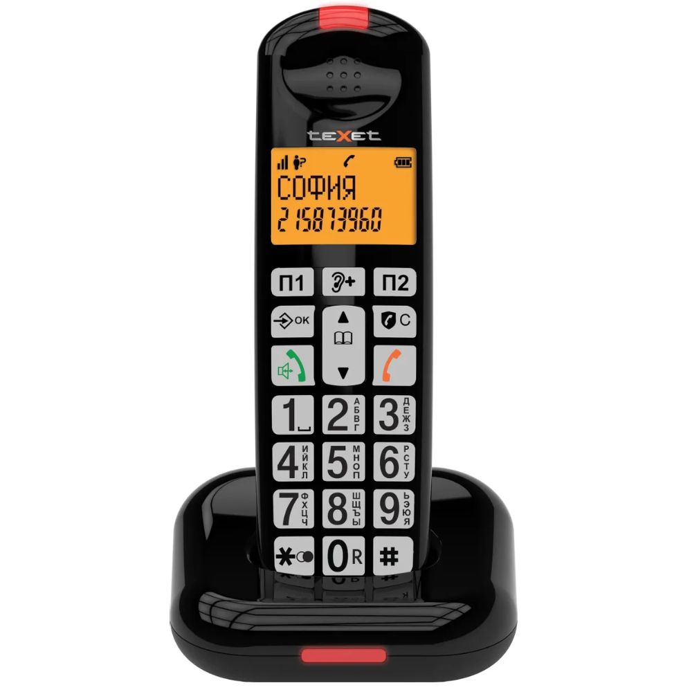 купить Телефон беспроводной Texet TX-D7855A черный 127222 в Алматы