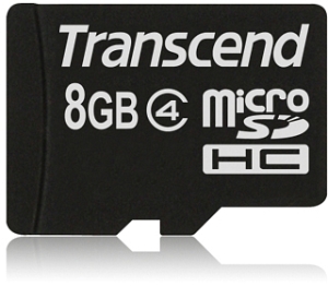 купить Карта памяти MicroSD 8GB Class 4 Transcend TS8GUSDC4 в Алматы
