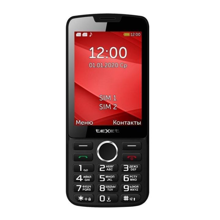 купить Мобильный телефон Texet TM-308 черный-красный в Алматы