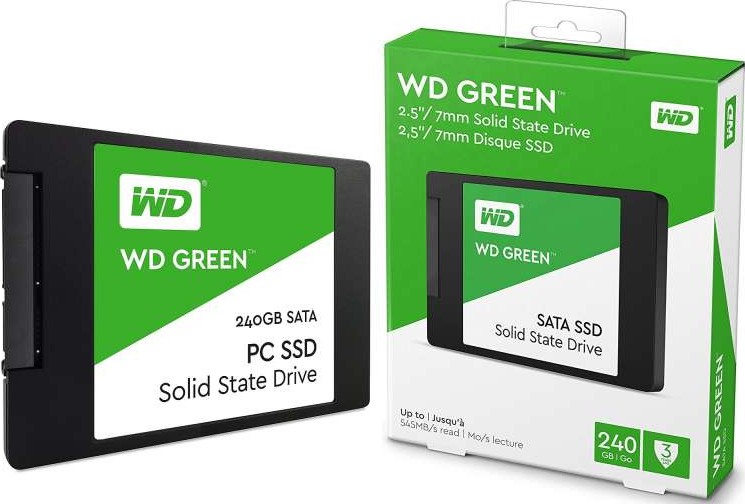 купить Твердотельный накопитель  480GB SSD WD Серия GREEN 2.5” SATA3 R545Mb/s 7mm WDS480G2G0A в Алматы