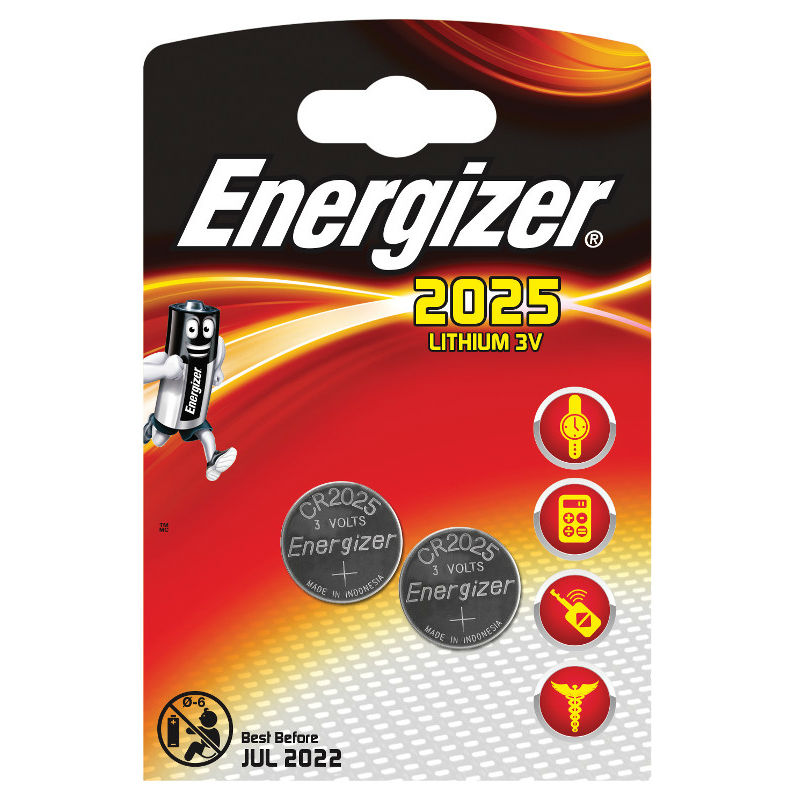купить Элемент питания Energizer CR2025 -2 штуки в блистере. в Алматы