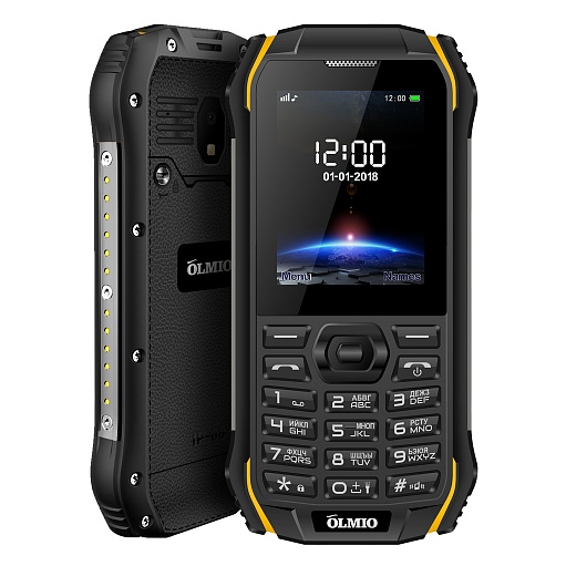 купить Мобильный телефон Olmio X05 черный-желтый в Алматы