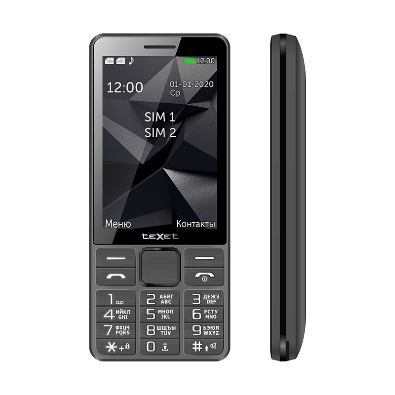 купить Мобильный телефон Texet TM-D324 серый в Алматы