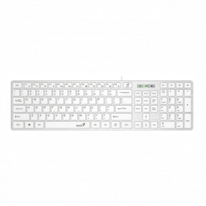купить Клавиатура Genius RS2,SlimStar 126,RU,USB,WHITE 31310017410 в Алматы
