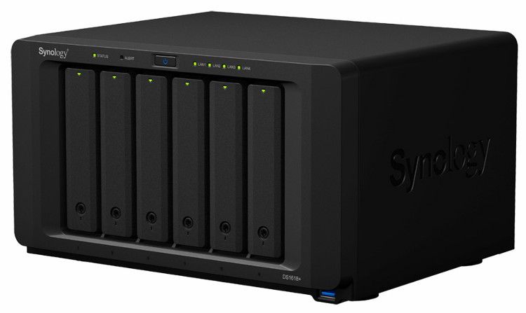 купить Сетевой NAS-сервер, Synology DS1618+ 6xHDD NAS-сервер для бизнеса в Алматы
