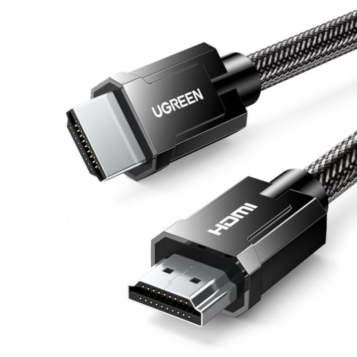 купить Кабель Ugreen HD135 8K HDMI M/M Round Cable with Braided, 2m, Gray, 70321 в Алматы